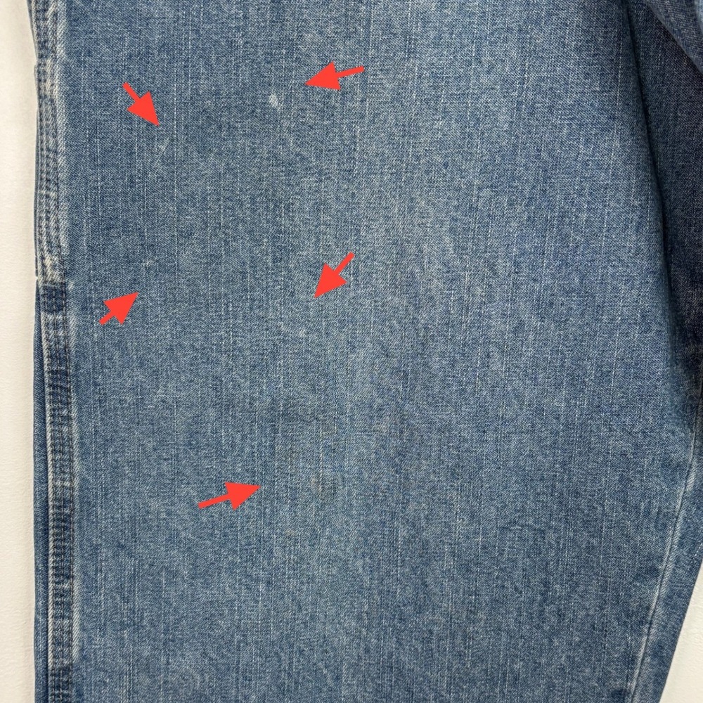 Wrangler Mens Carpenter Jeans 34x30 Blue Workwear Utility Relaxed Denim 94LSWVD - Picture 5 of 13